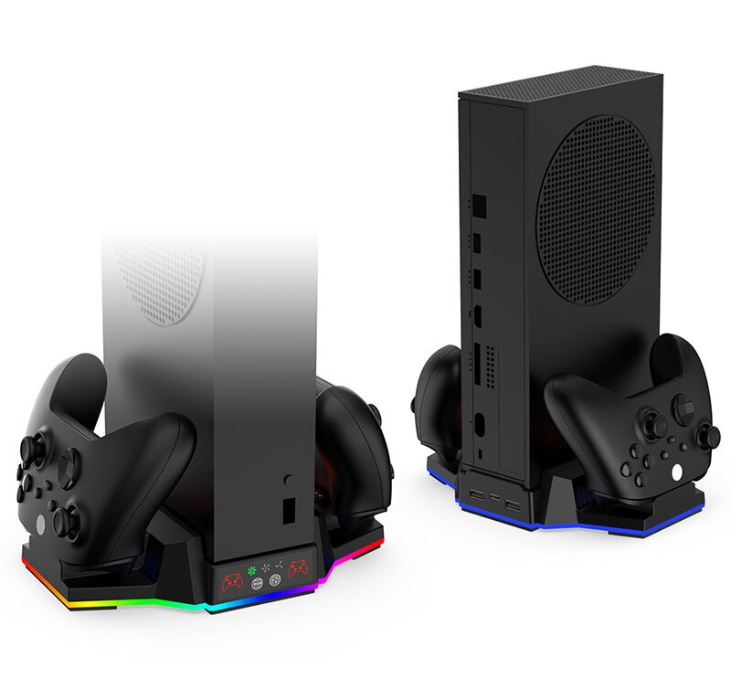 Многофункциональный стенд с RGB подсветкой для Xbox Series S (Dobe TYX-3612) Black