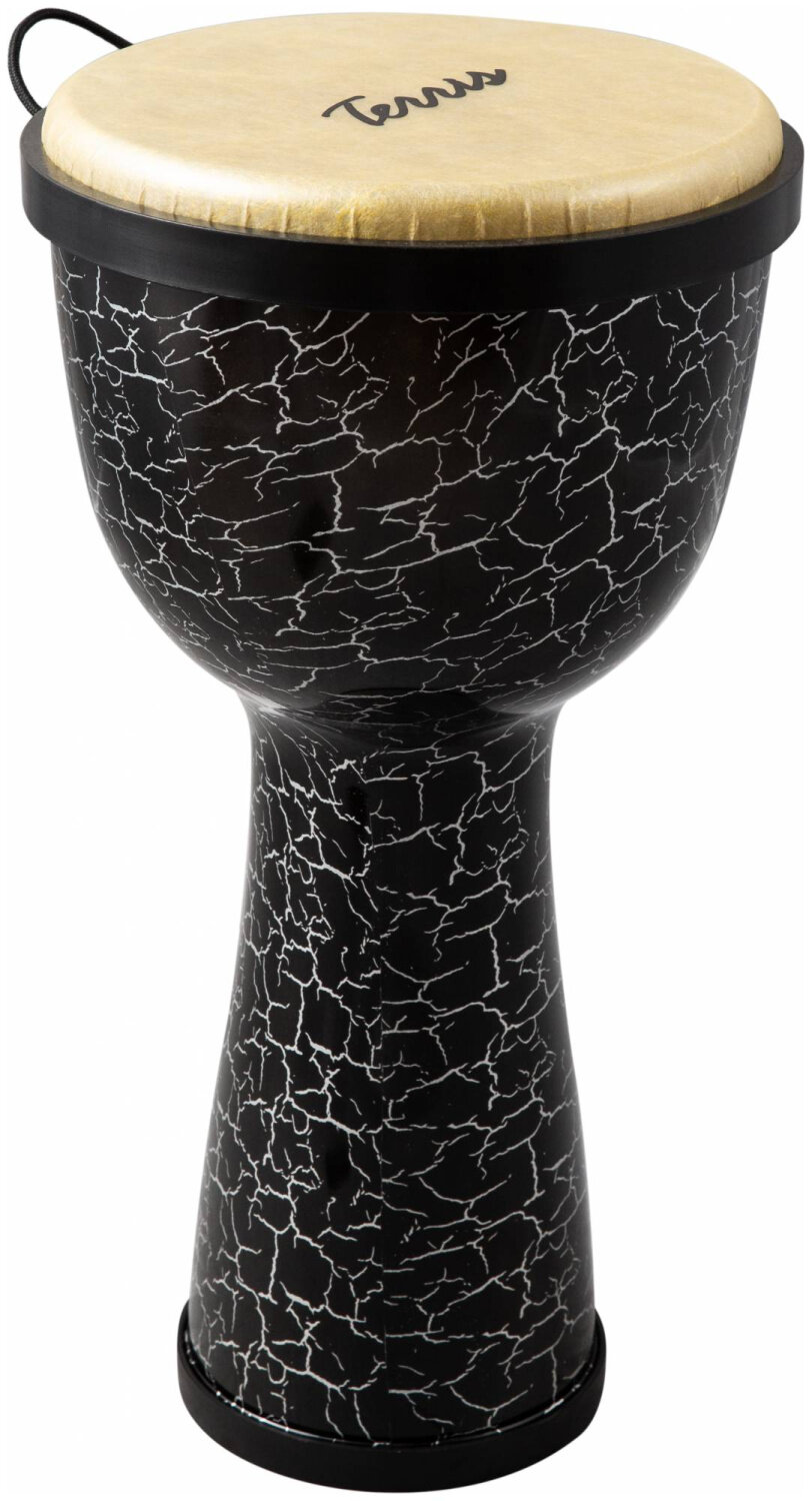 TERRIS DPC-10 CRACK- джембе, пластик, 10'(25см)-20'(50см), черный с трещинами