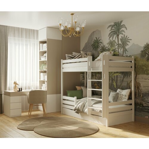 Кровать двухъярусная 16080 без ящиков цвет белый 28500₽