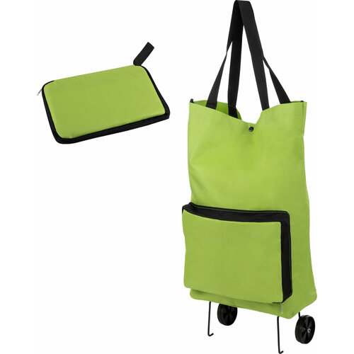 Сумка-тележка Рыжий кот, 39х55, зеленый