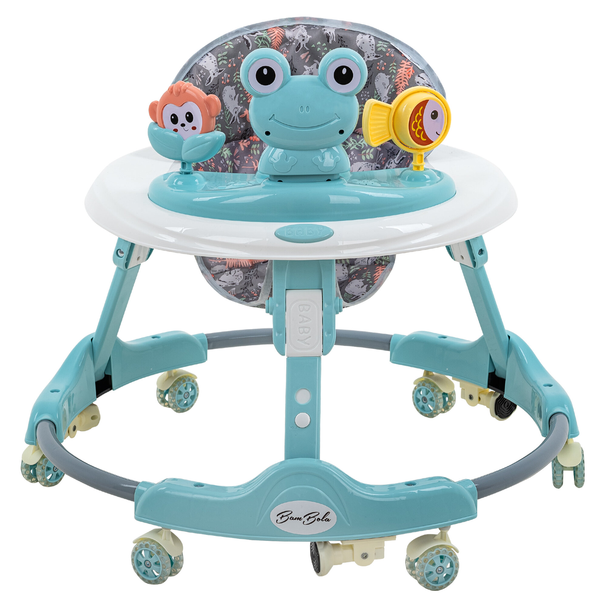 Ходунки детские Bambola "Froggy ", игровая панель, звуковые эффекты цвет голубые