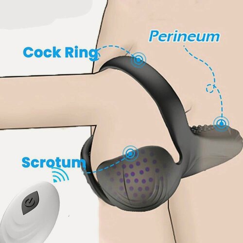 Изображение товара Мужской мастурбатор вибрационное кольцо 10 режимов вибрации дистанционный беспроводной