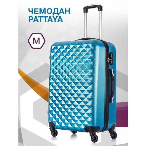 фото Чемодан l'case phatthaya, 74 л, размер m, светло-синий