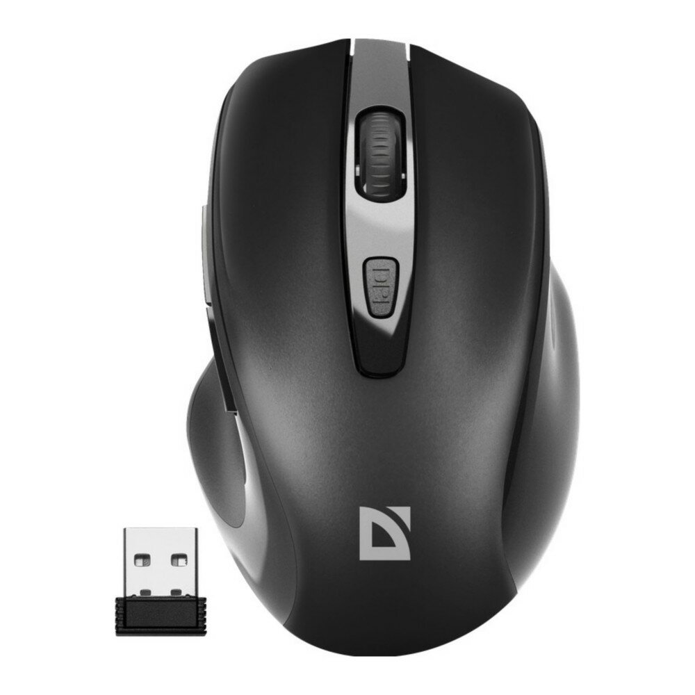 Мышь беспроводная DEFENDER Prime MB-053 black (USB, 6 кнопок, оптическая, 1600dpi)(52053)