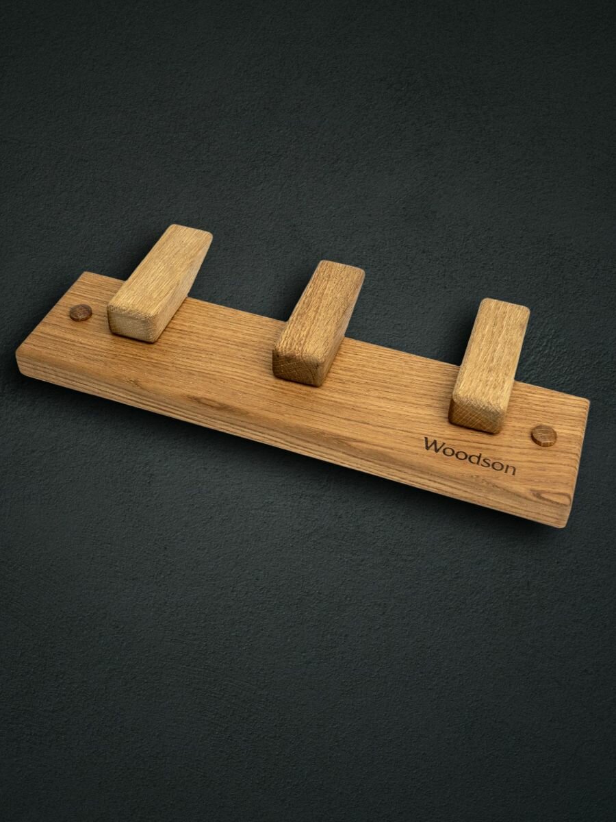 Вешалка D3 дуб для бани — фото 1