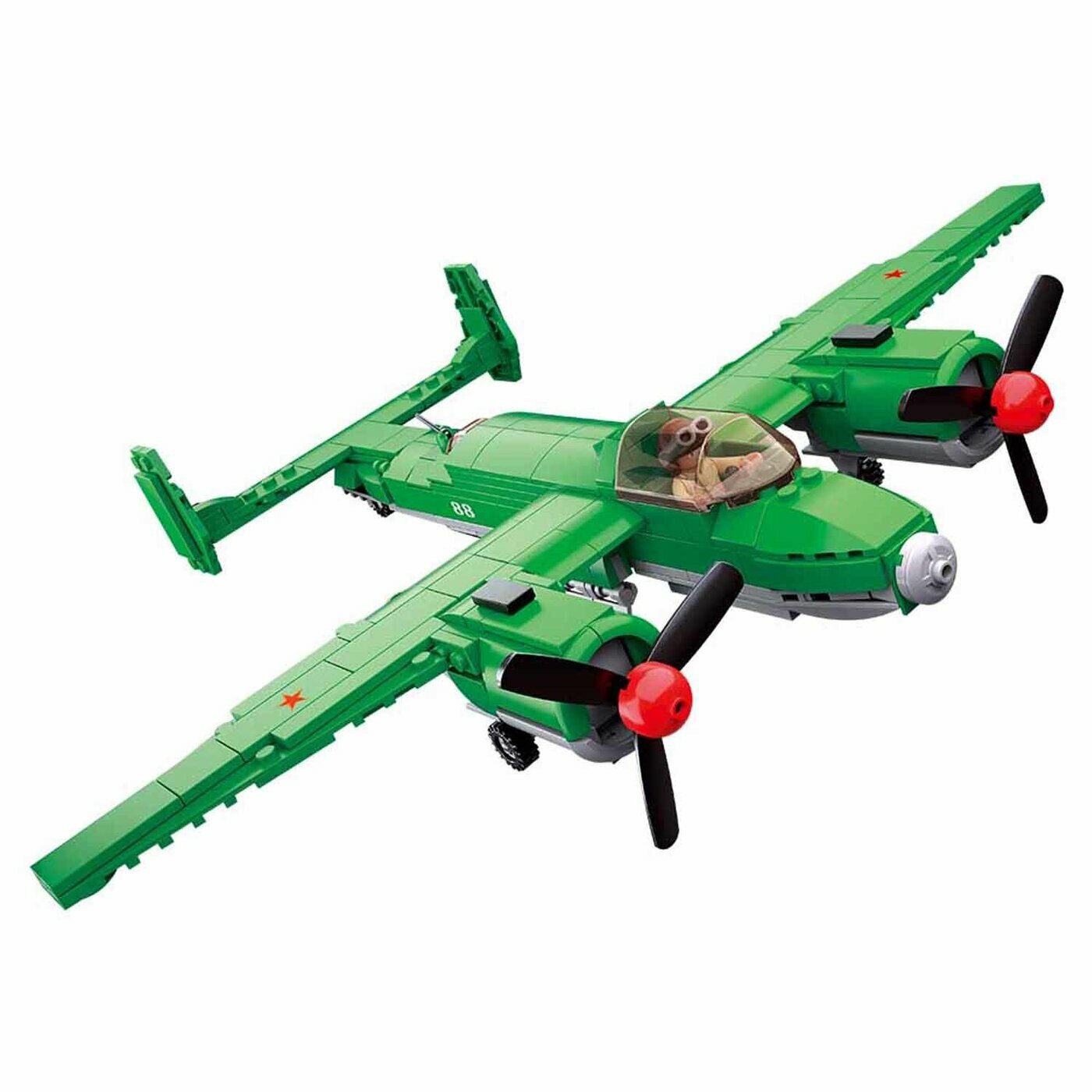 Конструктор Sluban Самолет с фигуркой, 311 деталей (M38-B0688)