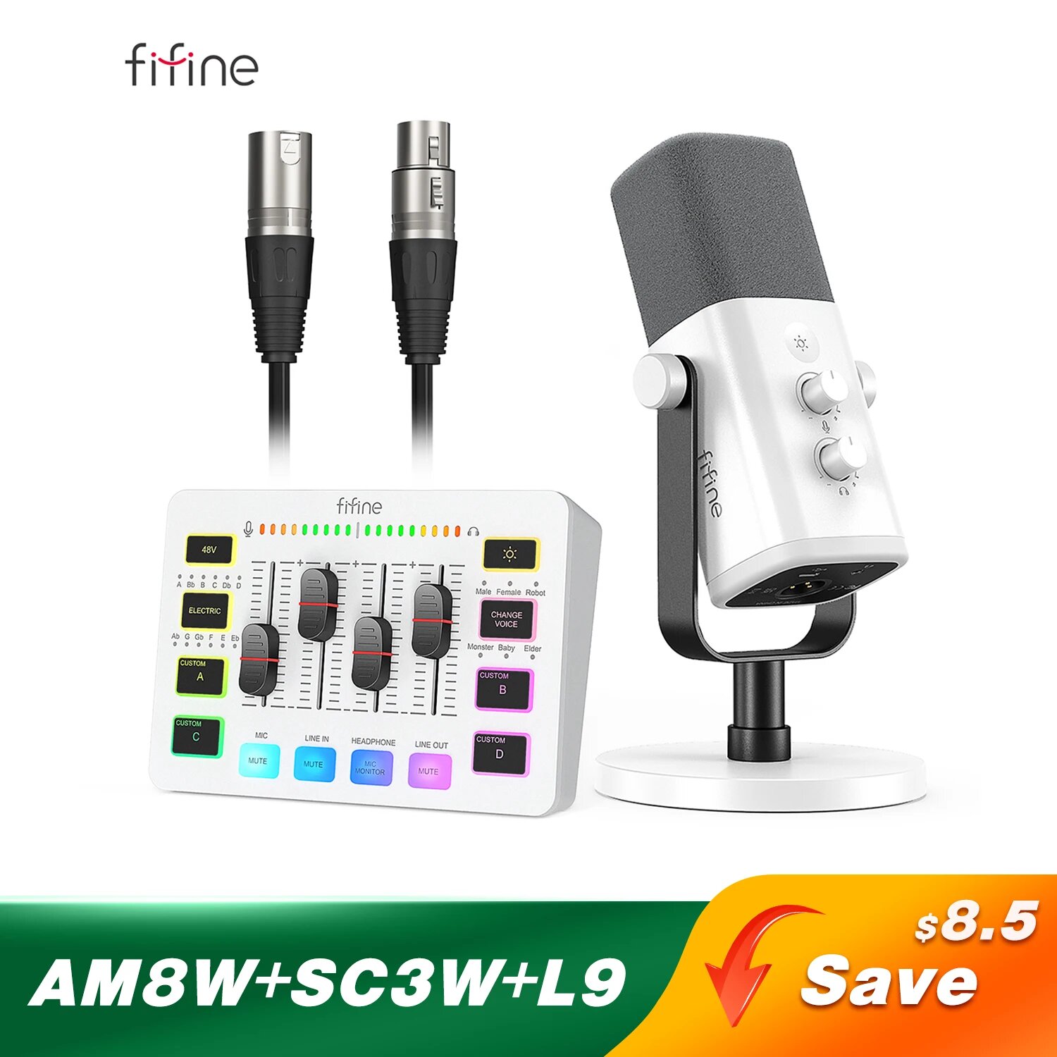 FIFINE AM8/H9/SC3 Аудионабор для стриминга