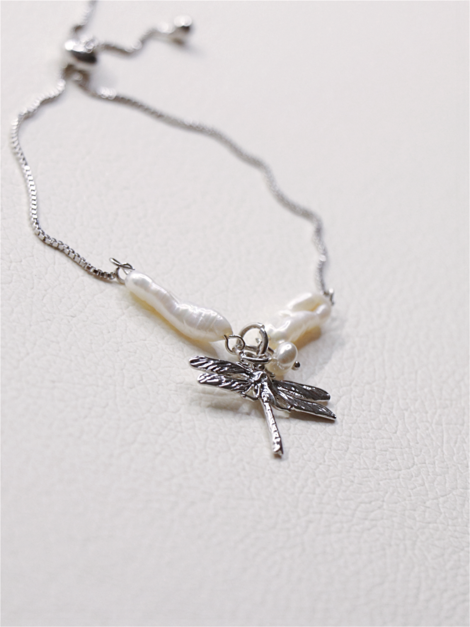 Браслет-цепочка, жемчуг пресноводный, 1 шт., размер 15 см, размер one size, диаметр 4.2 см, Silver — фото 1