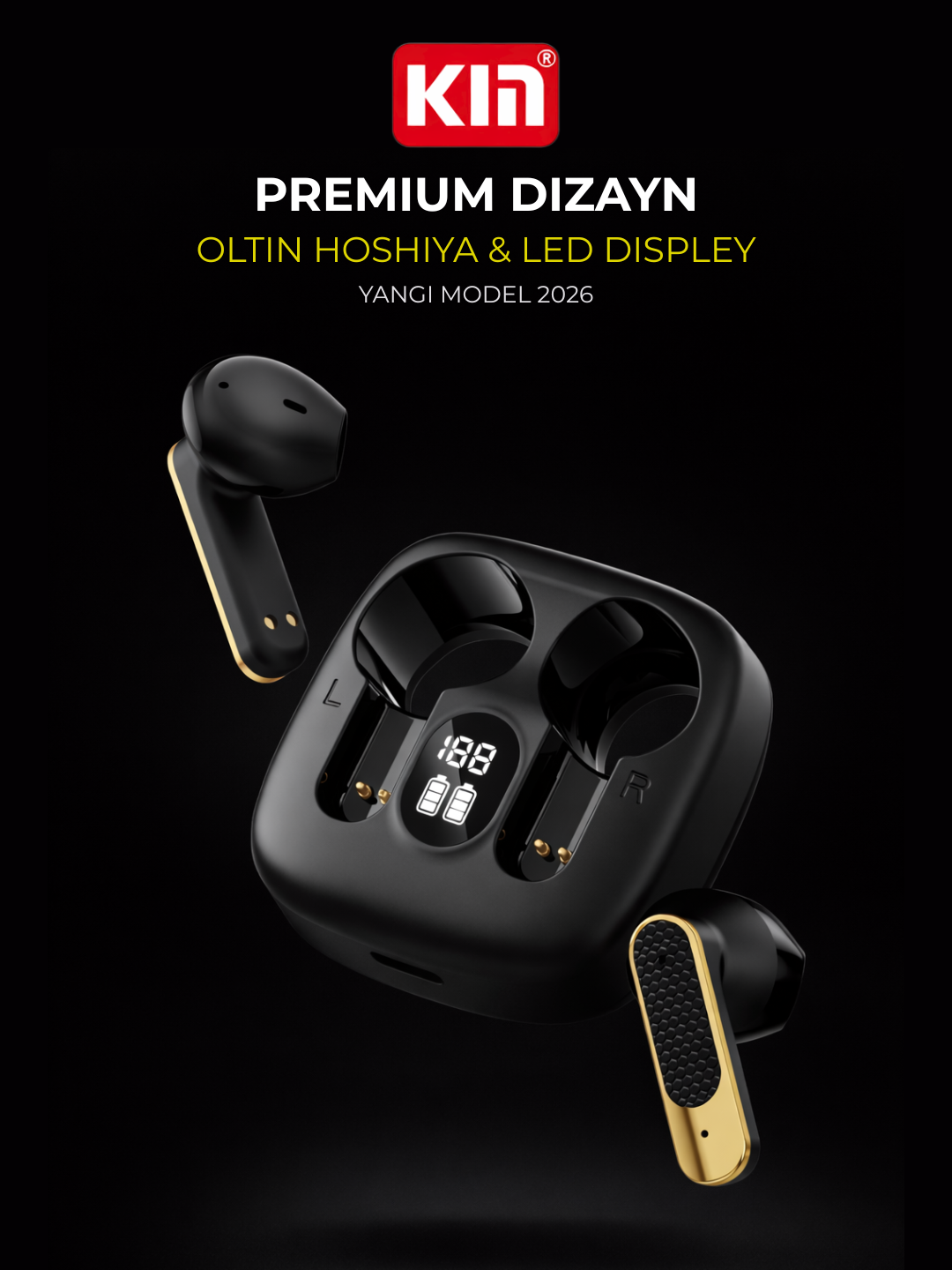 Наушники KIN KL95, беспроводные, подавление эха, влагозащита, Bluetooth 5.3