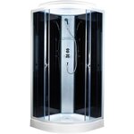 Душевая кабина Aquapuls 4022D grey black, 90*90*220 см, низкий поддон (15 см) - изображение