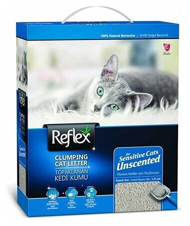 Наполнитель LIDER PETFOOD Комкующийся бентонитовый Reflex для кошачьего туалета гипоаллергенный без запаха 10 л - фотография № 5