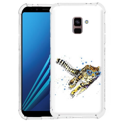 чехол задняя панель накладка бампер mypads гепард в очках для samsung galaxy a8 plus 2018 sm a730f ds противоударный Чехол задняя-панель-накладка-бампер MyPads гепард в очках для Samsung Galaxy A8+ plus (2018) SM-A730F/DS противоударный