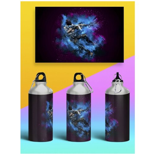 фото Бутылка спортивная, туристическая фляга 500мл cs go - 2376 brutbottle