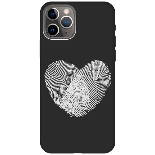 Силиконовый чехол на Apple iPhone 11 Pro / Эпл Айфон 11 Про с рисунком Lovely Fingerprints W Soft Touch черный матовый чехол lovely fingerprints w для realme 11 pro 11 pro рилми 11 про 11 про с 3d эффектом черный