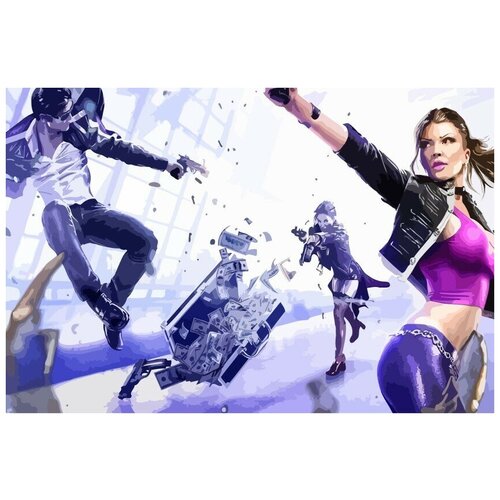 Картина по номерам на холсте Игра SAINTS ROW - 8972 Г 60x40