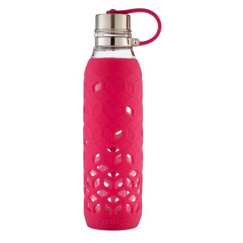 Бутылка Contigo Purity 0.59л розовый стекло/силикон (2095681) аксессуар для велосипеда contigo gizmo flip розовый синий пластик 2116113 бутылка