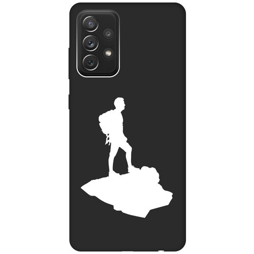 Матовый чехол Trekking W для Samsung Galaxy A72 / Самсунг А72 с 3D эффектом черный матовый чехол snowboarding w для samsung galaxy a72 самсунг а72 с 3d эффектом черный