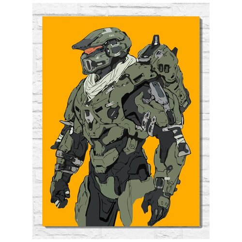 Картина по номерам на холсте игра Halo (PS, Xbox, PC, Switch) - 9705 В 30x40