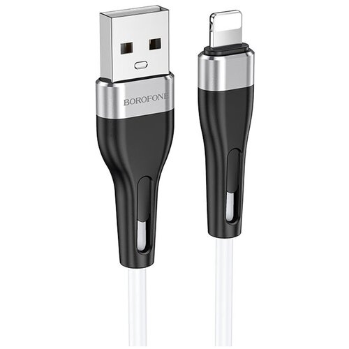 Кабель USB Lightning 8Pin BOROFONE BX46 Rush silicone 2.4A 1м белый