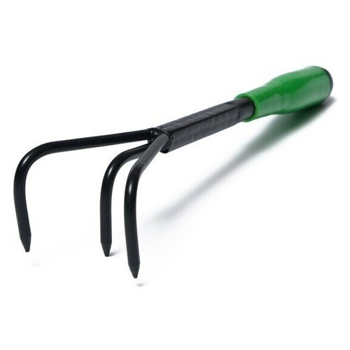 полольник длина 41 см пластиковая ручка Рыxлитель, длина 41 см, 3 зубца, пластиковая ручка, зеленый