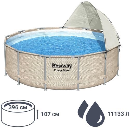 Бассейн каркасный Bestway ø396 h107 см 11133 л — купить в интернет ...