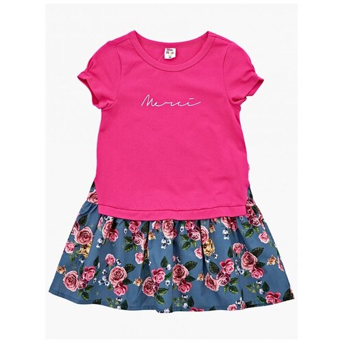 Платье Mini Maxi, размер 104, розовый, красный лонгслив boboli хлопок размер 170 мультиколор