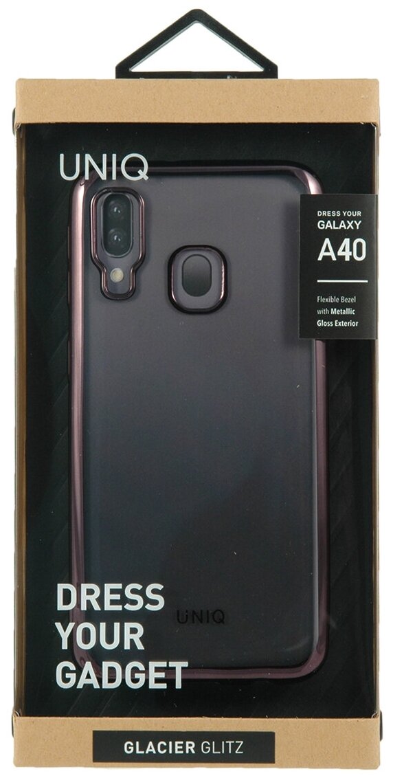 Uniq для Galaxy A40 Glacier Glitz Black