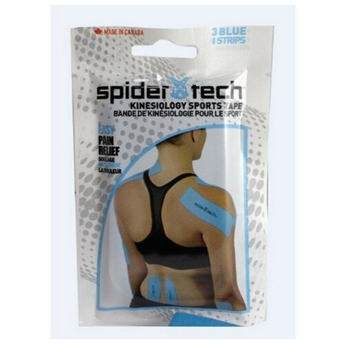 Тейп преднарезанный SpiderTech 3шт. голубой