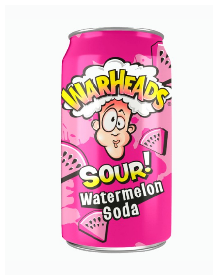 Газированный напиток Warheads Sour! Watermelon Soda, содовая со вкусом арбуза США ,( 3 банки по 355мл) - фотография № 4