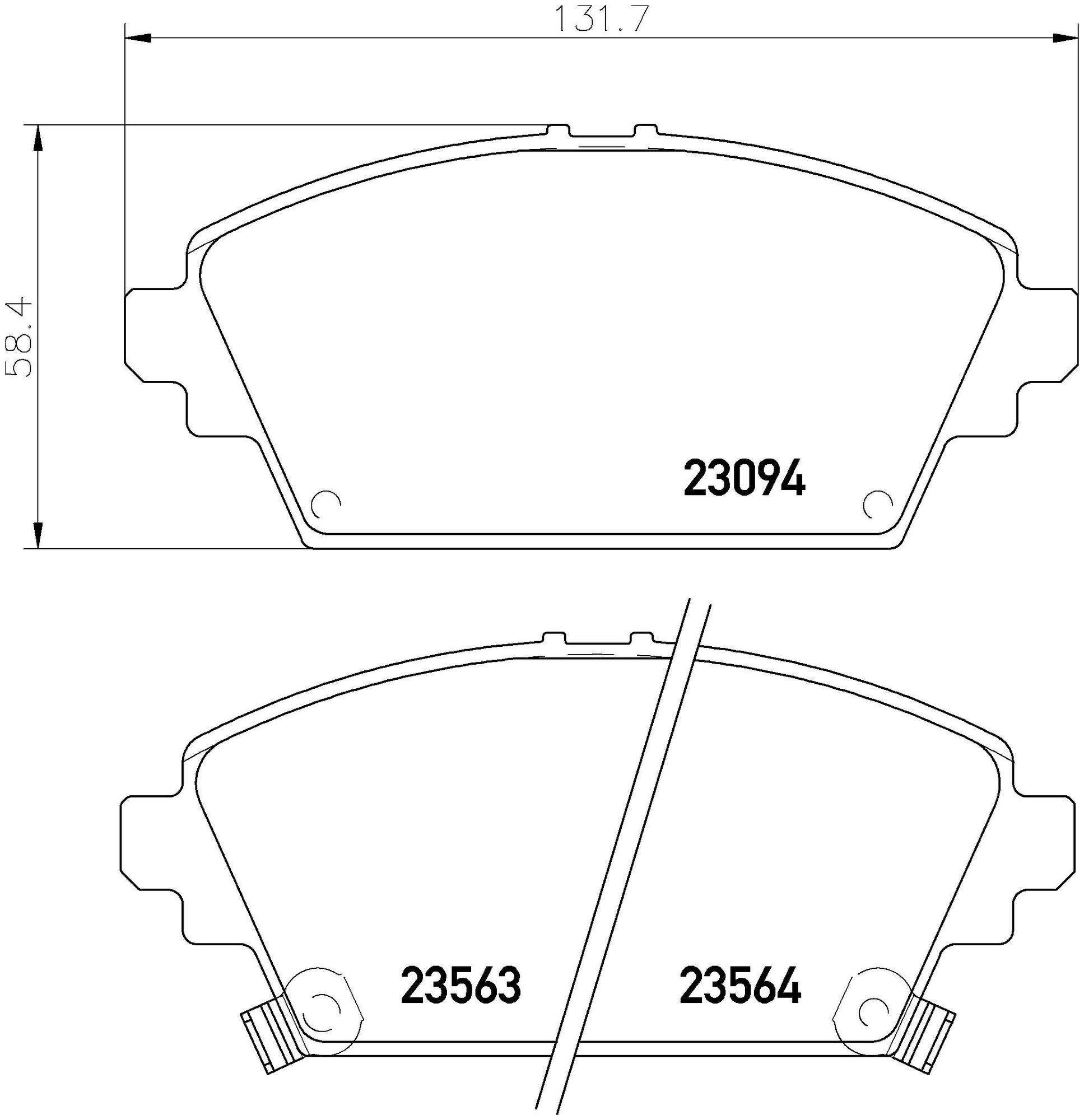 Комплект передних тормозных колодок Nisshinbo NP8028 для Honda Accord VI; Nissan Almera Tino Primera