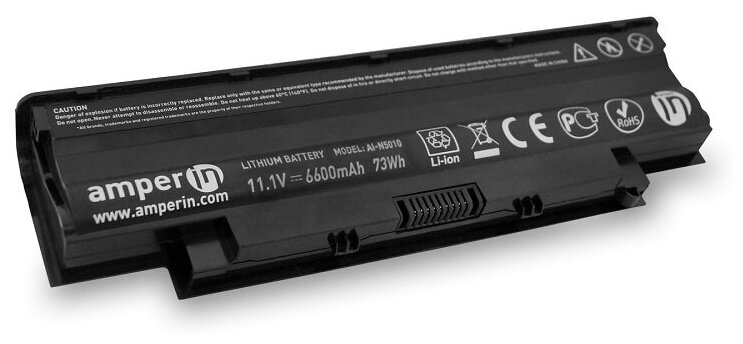 Аккумуляторная батарея Amperin для ноутбука Dell 13R 17R M N 11.1V 6600mAh (73Wh) AI-N5010