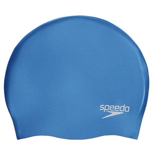 шапочка для плавания speedo plain molded silicone cap арт 8 70984d437 Шапочка для плавания SPEEDO Plain Molded Silicone Cap 8-70984D437, голубая