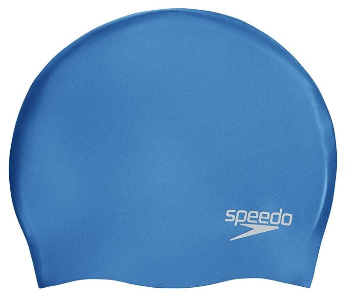 Шапочка для плавания Speedo Plain Molded Silicone Cap, 8-70984D437, Голубой, силикон .