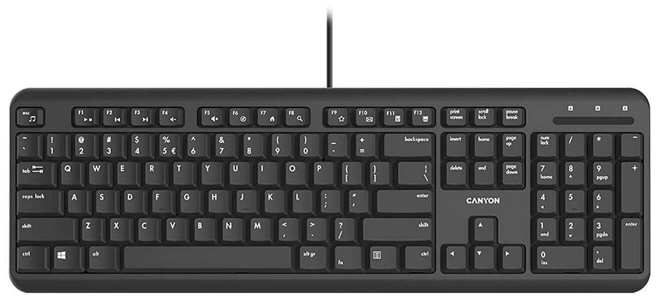 Клавиатура Canyon CNS-HKB02RU USB черный