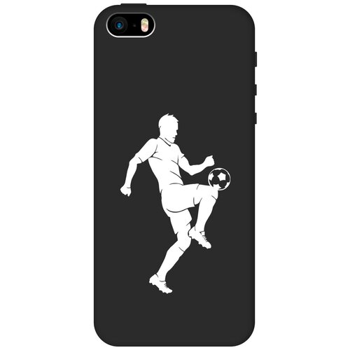 Силиконовый чехол на Apple iPhone SE / 5s / 5 / Эпл Айфон 5 / 5с / СЕ с рисунком Football W Soft Touch черный