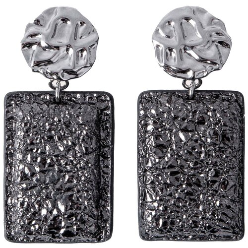 Кожаные клипсы SILVER от YULIA KUTUZOVA