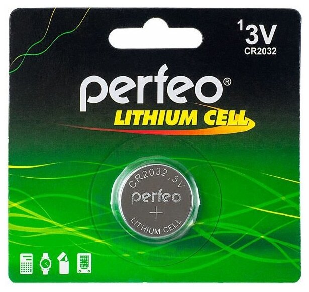 Батарейка CR2032 литиевая Perfeo CR2032/5BL Lithium Cell 5 