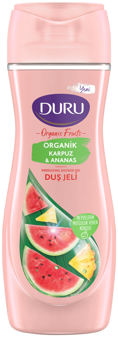 Гель для душа DURU Organic Fruits Арбуз & Ананас, 450 мл