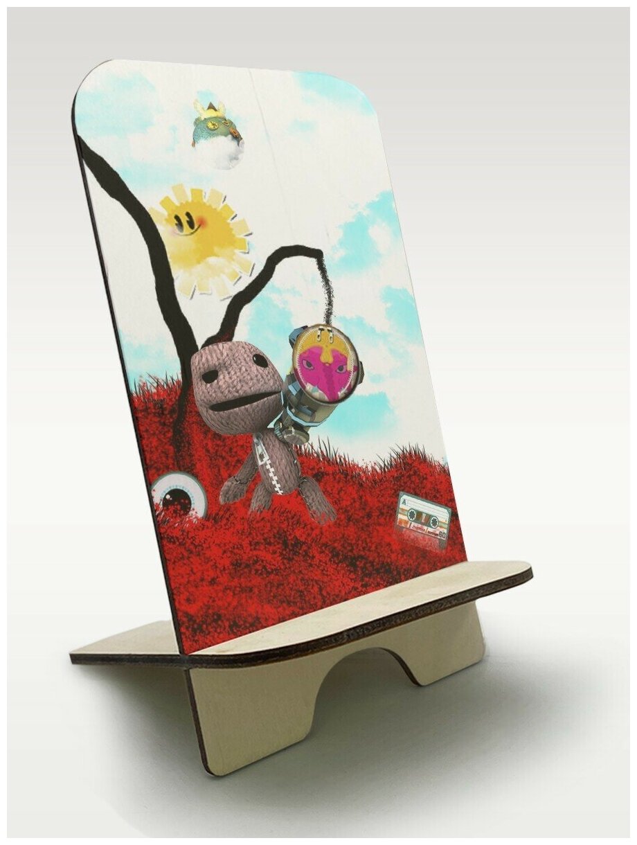 Подставка для телефона c рисунком УФ игры LittleBigPlanet 3 (ЛитлБигПлэнет Оддсок Свуп Тоггл Секбой) - 275