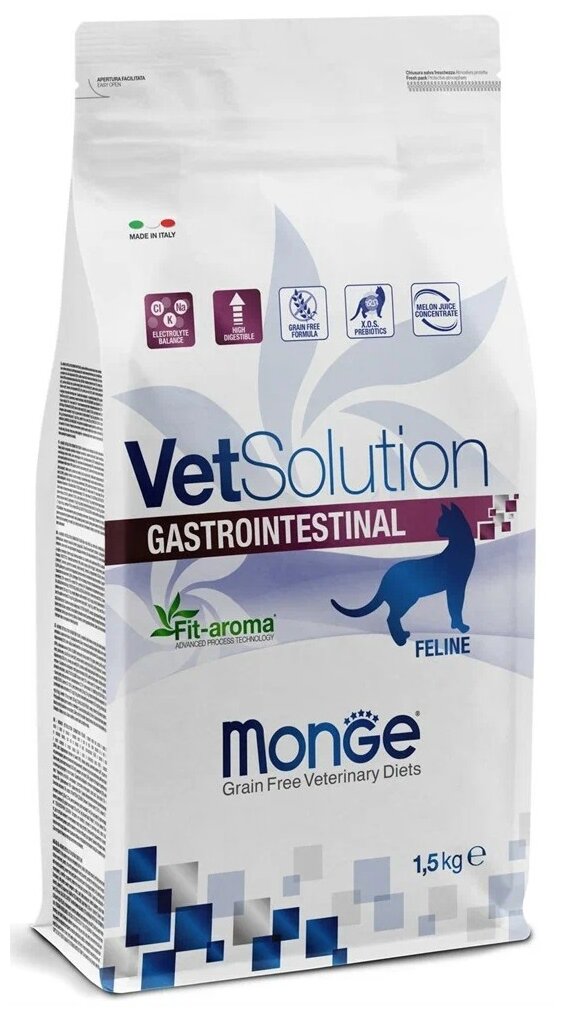 Monge VetSolution Cat Gastro диета для кошек Гастроинстестинал 1,5 кг