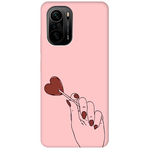 Силиконовый чехол на Xiaomi Poco F3, Сяоми Поко Ф3 Silky Touch Premium с принтом Heartbreaker розовый силиконовый чехол на xiaomi poco f3 сяоми поко ф3 silky touch premium с принтом lovers hands светло розовый