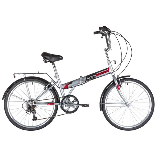 NOVATRACK Велосипед Novatrack TG 24 6ск V-brake серый 24NFTG6SVGR20 1314000₽