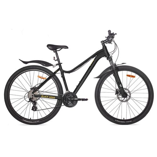 Горный спортивный городской взрослый мужской женский велосипед Black Aqua Cross GL-510HD 21 рама на 29 колесах с подарком велосипедный задний велосипед передний велосипедный брызговик передний велосипед задний велосипед ранний велосипед горный пластик