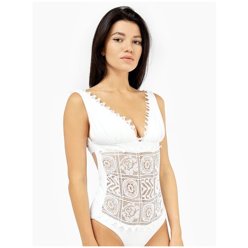 фото Купальник слитный с деталями из макроме marybloom ru 44 / eu 38 / s