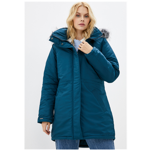 Парка женская на овчине DASTI Mont Blanc Aquamarine Wool Soft Touch Medium размер 42