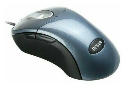 Мышь Delux Optical Mouse DLM-500 USB+PS/2 Blue