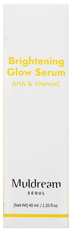 Сыворотка для лица с MULDREAM AHA-кислотами и витамином C (для сияния кожи) 40 мл