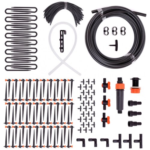 Комплект для капельного полива Жук, от емкости, регулируемые капельницы, 30 растений