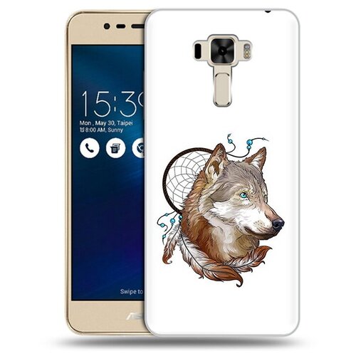 Чехол задняя-панель-накладка-бампер MyPads волк и ловец снов для ASUS ZenFone 3 Laser ZC551KL 5.5 противоударный