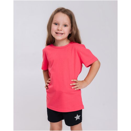 Футболка Diva Kids, размер 128, розовый комплект одежды diva kids размер 128 желтый